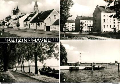 Ketzin Ernst Thaelmann Strasse Neubauten Uferpromenade Havel Faehre