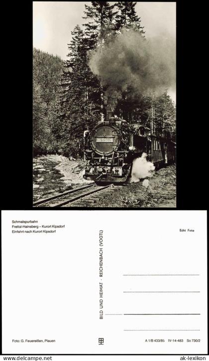 Kipsdorf-Altenberg (Erzgebirge) Schmalspurbahn Freital-Hainsberg Kipsdorf c1983