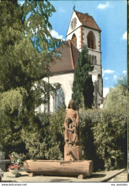 Kirchzarten Brunnen Kirche x 1976