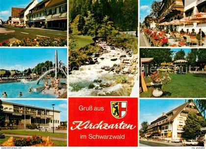 Kirchzarten Strasse Bach Cafeterrasse Schwimmbad Restaurant