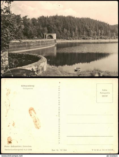 Ansichtskarte Klingenberg (Sachsen) Talsperre 1959