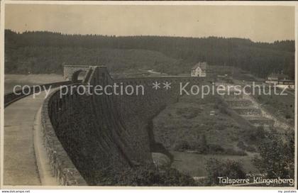 Klingenberg Sachsen Talsperre Sperrmauer Hochwasserueberlauf