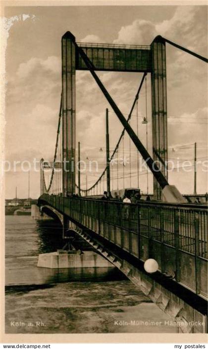 Koeln Rhein Koeln-Muelheimer-Haengebruecke