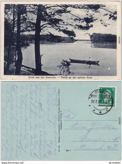 Königs Wusterhausen Duberow Frauensee - Partie an der spitzen Ecke 1927