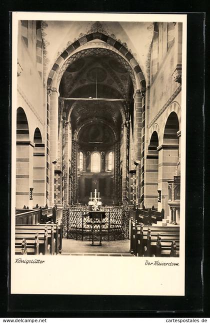 AK Königslutter, Der Kaiserdom, Mittelschiff im Dom