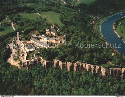 Koenigstein Saechsische Schweiz Festung Koenigstein Fliegeraufnahme