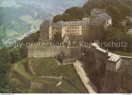 Koenigstein Saechsische Schweiz Fliegeraufnahme Festung Koenigstein
