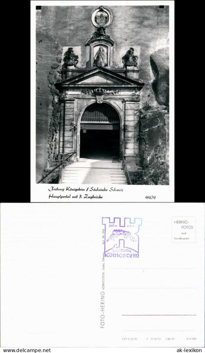 Königstein (Sächsische Schweiz) Festung Königstein Auffahrt 1972
