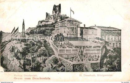 Drachenfels Plateau Drachenfels mit Ruine