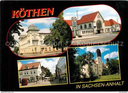 Koethen Anhalt Bahnhof Hotel-Stadt-Koethen Fussgaengerzone Schloss