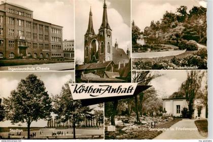 Koethen Anhalt Ingenieurschule Chemie Kirche Am Hubertusteich Stadion Steingarte