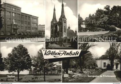 Koethen Anhalt Ingenieurschule Chemie Kirche Hubertusteich Stadion Steingarten i