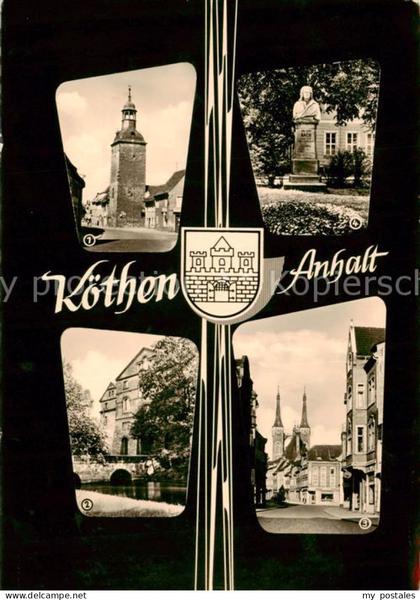 Koethen Anhalt Magdeburger Turm Am Holzmarkt Schlosspark Bachdenkmal