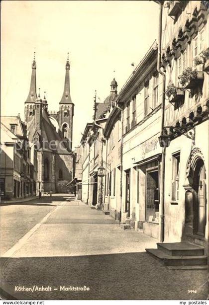 Koethen Anhalt Marktstrasse Kirche