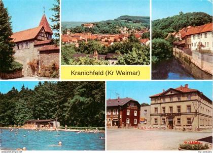 Kranichfeld Niederburg Oberschloss Teilansicht Freibad Markt Fluss Altstadt