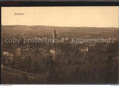 Kreischa Ortsansicht mit Kirche