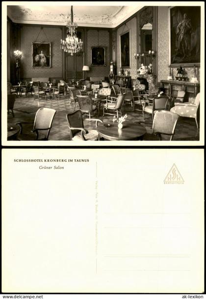Ansichtskarte Kronberg im Taunus Grüner Salon im Schlosshotel Kronberg 1955