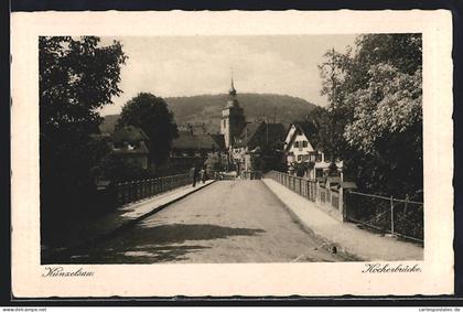 AK Künzelsau, Kocherbrücke mit Kirche