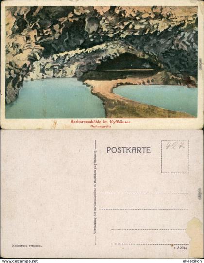 Ansichtskarte Kelbra (Kyffhäuser) Barbarossahöhle 1910