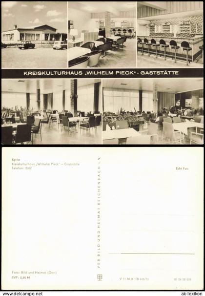 Kyritz DDR Mehrbildkarte Kreiskulturhaus Wilhelm Pieck - Gaststätte 1973