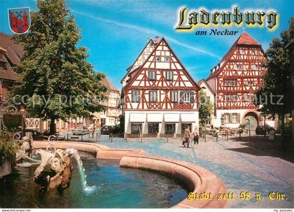 Ladenburg Marktplatz Madonnenbrunnen Altstadt Fachwerkhaeuser
