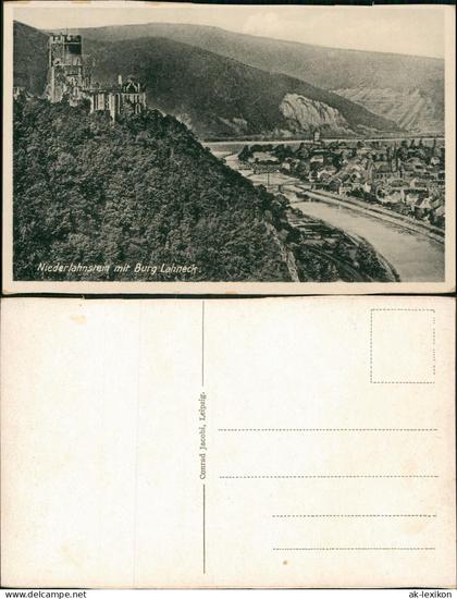 Ansichtskarte Niederlahnstein-Lahnstein Stadt Burg Lahnstein 1937