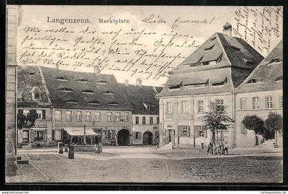 AK Langenzenn, Marktplatz mit Geschäften