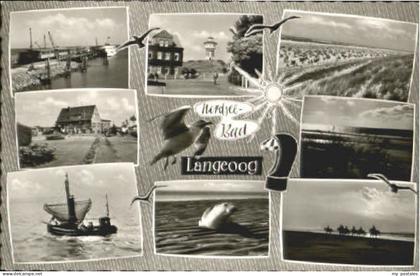 Langeoog Nordseebad Langeoog  ungelaufen ca. 1955