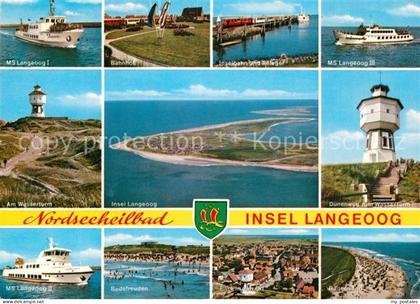 Langeoog Nordseebad MS Langeoog I II III Bahnhof Wasserturm Duenenweg