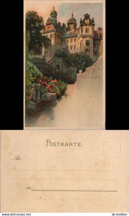 Lauenstein (Erzgebirge)-Altenberg  Schloß Lauenstein Künstlerkarte 1909