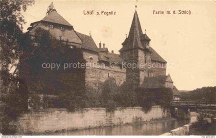 Lauf Pegnitz Nuernberger Land Bayern Schloss Pegnitz Turm Burganlage Fluss Bruec