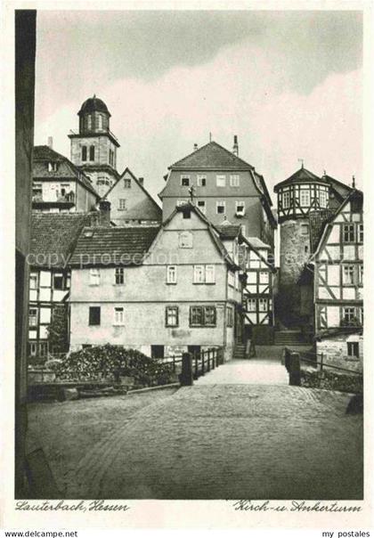 Eisenbach Vogelsbergkreis Lauterbach Hessen Kirchturm Ankerturm Fachwerkhaus Alt
