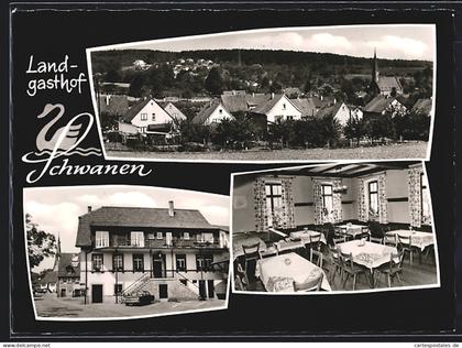 AK Leimen / Baden, Gasthof zum Schwanen A. u. K. Bolz, Ortsansicht