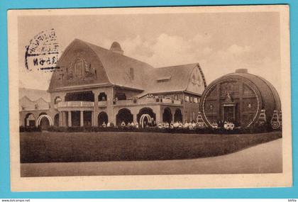 DEUTSCHLAND Ansichtskarte Baufach Ausstellung Bierhalle1913 mit Ausstellungs stempel Leipzig - Winschoten Niederlande