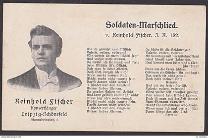 Leipzig-Schönefeld Soldaten-Marschlied Liederkarte Reinhold Fischer Konzertsänger