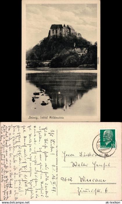 Ansichtskarte Leisnig Schloss Mildenstein 1967