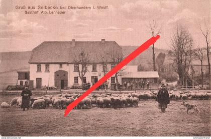 AK Selbecke Gasthof Lenneper a Oberhundern Scwartmecke Lenne Kirchhundern Würdinghausen Saalhausen Lennestadt Sauerland