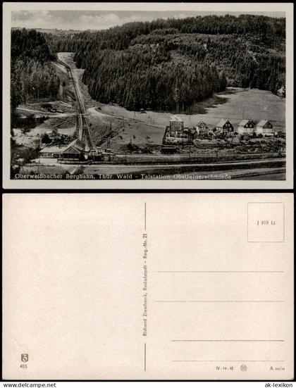 Lichtenhain  Oberweißbach Oberweißbache Talstation Obstfelderschmiede 1954