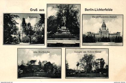 Berlin - Lichterfelde, Mehrbild-AK, 1913