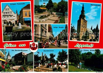 Lippstadt Anlagen Poststrasse Theater Marienkirche Bernhardbrunnen Marktbrunnen