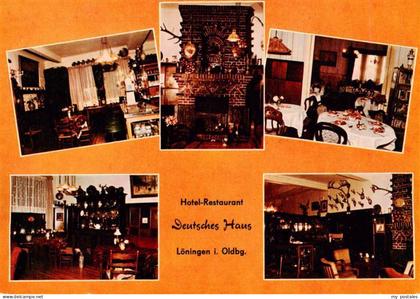 Loeningen Deutsches-Haus Hotel Restaurant Gaststube Kamin Hirschgeweih Jagddekor