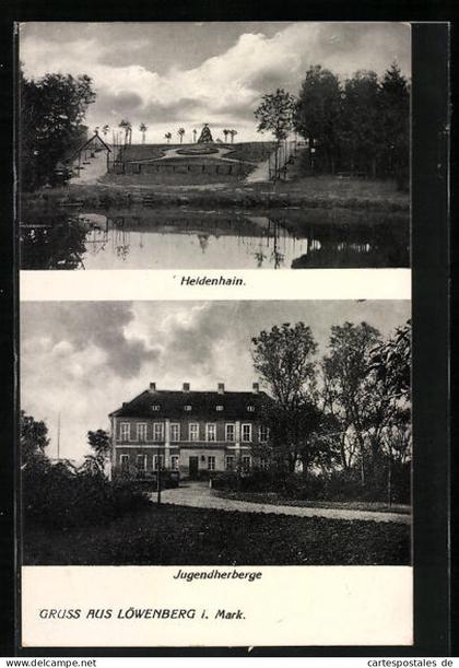 AK Löwenberg /Mark, Heldenhain, Jugendherberge