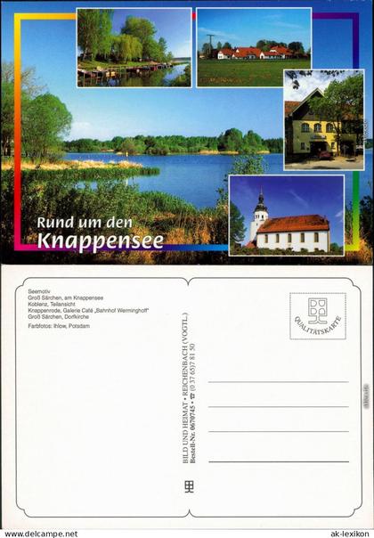 Groß Särchen-Lohsa  Knappensee - Galerie Café, Dorfkirche, Häuser, See 1995