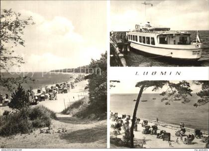 Lubmin Ostseebad Strandpartie Bootsanlegestelle Fahrgastschiff