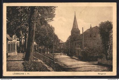 AK Lübbecke i. W., Strasse am Bergertor
