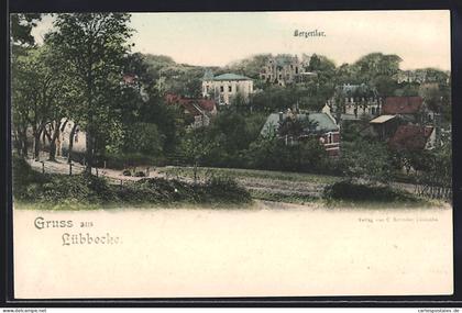 AK Lübbecke, Teilansicht mit Bergerthor