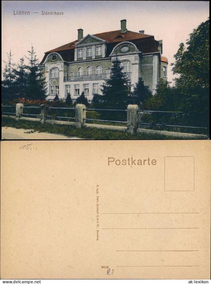 Ansichtskarte Lübben (Spreewald) Lubin (Błota) Ständehaus 1911