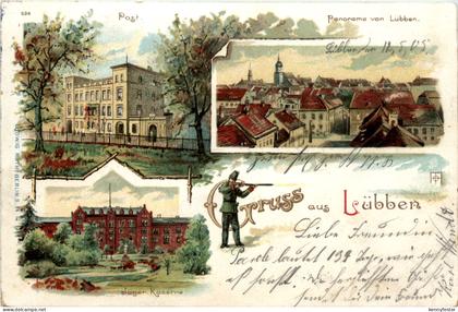 Gruss aus Lübben - Litho