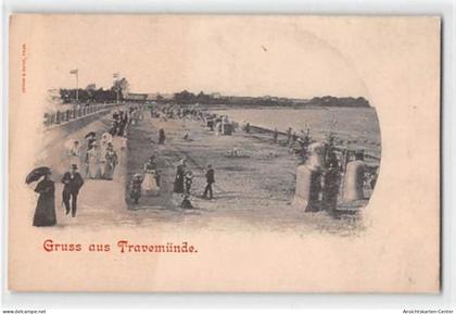 39117352 - Musterkarte Luebeck-Travemuende. Strandpartie ungelaufen  Keine Anschriftzeilen Rueckseite. Gute Erhaltung.