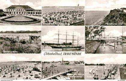Travemuende Ostseebad Brodtener Ufer Hafen Promenade Casino Zonengrenze Hafen